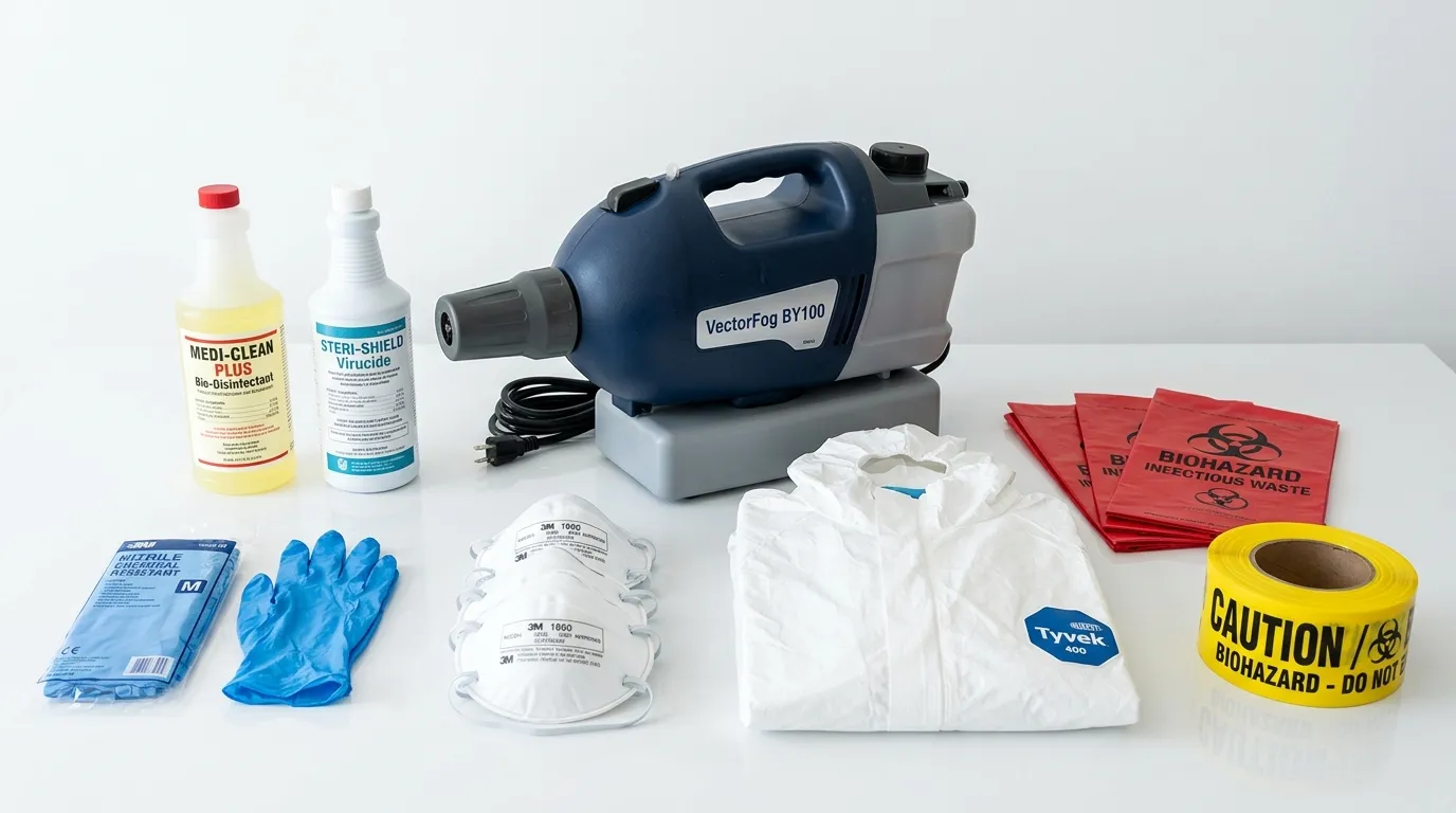 Professional biohazard remediation crew working in Bellevue