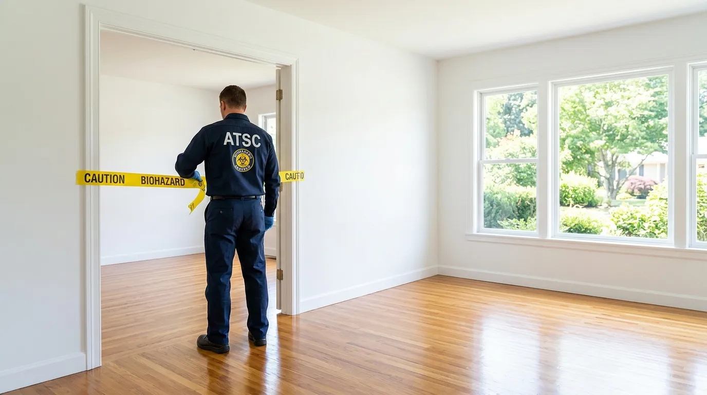 Certified biohazard cleanup crew performing Trauma Scene Cleanup in Bellevue